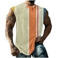 thumbnail image 1 of Hombres Moda Casual Impresión Suéter Cuello Redondo Deportes sin Mangas Tanque, 1 of 5