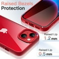 thumbnail image 5 of JETech Case for iPhone 14 Plus 6.7-Inch, Shockproof Phone Bumper Cover, Solid Color Matte TPU Frame, Anti-Scratch Clear Back (Red), 5 of 6