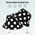 thumbnail image 2 of Balery Black and White Polka Dot Sombreros para el sol para hombre y mujer, sombrero de pescador con UPF 50+, 2 of 6