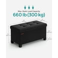 thumbnail image 5 of SONGMICS Storage Ottoman, Folding Storage Bench, Ottoman with Storage, Storage Ottoman Bench Black, 5 of 6