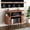 Record Player Stand (WALNUT), variant on XIZE Large Round Record Player Stand with Charging Station USB Ports, Mid-Century Modern Turntable Cabinet, Walnut