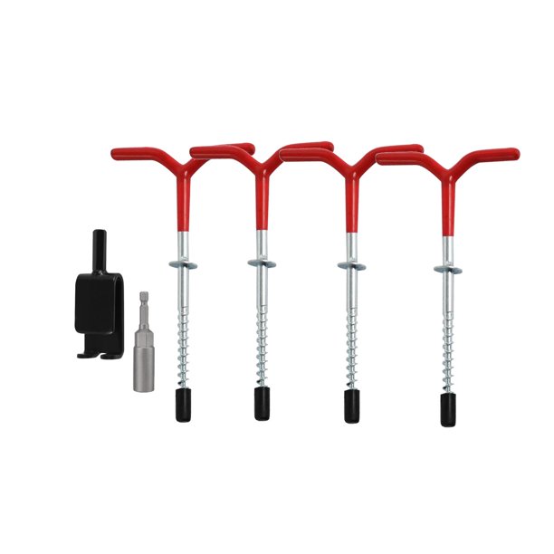 4 piezas de anclas para pesca en hielo, ancla de refugio para pesca en hielo, adaptador de taladro eléctrico para ancla de hielo, anclas para cabañas