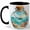 Black, variant on Ocean in a Bottle Coffee Mug, Sailboat Seashell Coastal Beach Fantasy Design, 11 oz Ceramic Cup