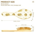 thumbnail image 3 of Gold Dots Natural Wooden Hair Brush with Cushion for Gentle Scalp Massage, 3 of 7