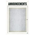 thumbnail image 3 of Aarco Products DCC3624RHI 1-Door Illuminated Enclosed Bulletin Board with Header - Clear Satin Anodized, 3 of 19