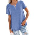 thumbnail image 1 of DPTALR T-shirt à Manches Courtes pour Femmes Col Rond, 1 of 4