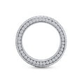 thumbnail image 5 of 3.75 CT Round Cut White Cubic Zirconia Wide Eternity Wedding Band Ring For Women In 14K White Gold Plated 925 Sterling Silver (3.75 Cttw) -6.5, 5 of 7