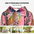 thumbnail image 4 of Sikiie Cheetah On Toilet Humor Art Women's Casual Hoodies Long Sleeve Lightweight Pullover Tops Loose Sweatshirt-XX-Large, 4 of 7