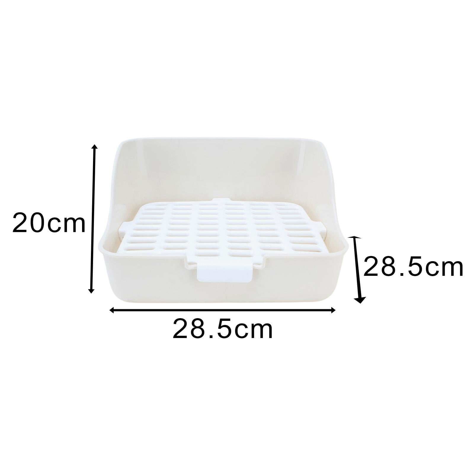 Small Animal Rabbit Toilet Tray, Bedding Cage Cleaning Tool Gray 11x11x8in