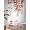 thumbnail image 4 of Sheer Curtains 96 Inches Long, Eucalyptus Leaves Semi Sheer Curtains Light Filtering Window Treatment, Grey Pink Summer Botanical Watercolor Weeping Privacy Voile Drapes for Living Room 52x96 Inch, 4 of 7