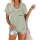 thumbnail image 1 of Camisetas de verano para mujer, camisetas de manga corta con cuello en V redondeado y bolsillo Zhivalor WRHS-125-2, 1 of 4
