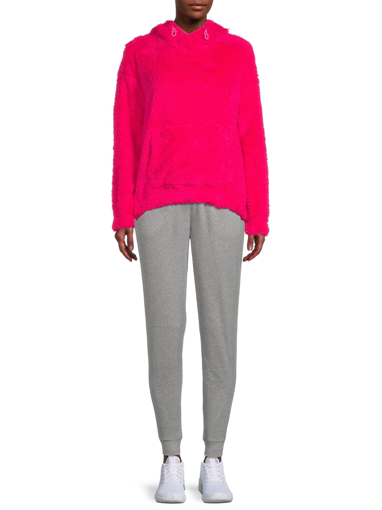 Athletic Works Women's Faux Sherpa Pullover Hoodie
