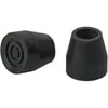 Duro Med DMI Walker and Cane Tips with Metal Inserts, ¾ Inch, Black, 2 Count