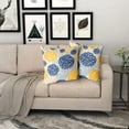 thumbnail image 6 of Navy Blue and Yellow Throw Pillows Covers 16x16 Set of 2, Gray Dahlia Flower Pillow Cushion Cases, Floral Decor Throw Pillows Cover Gifts for Bed Couch Sofa Living Room, 6 of 6