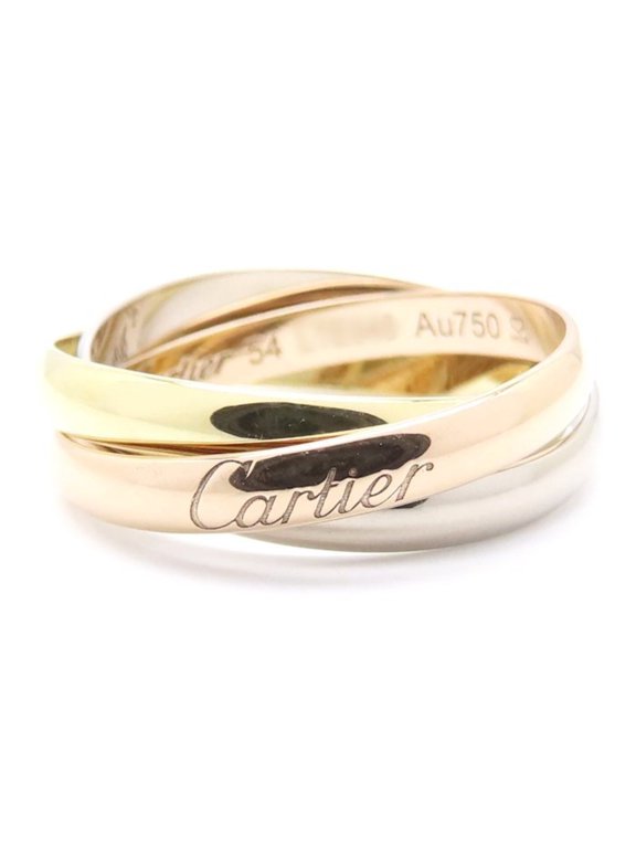 Pre-Owned CARTIER Trinity Ring, Size #54, 18K Three-Color Gold, Women's, CRB4086100, ¥296,000