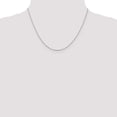 thumbnail image 5 of Solid 14K White Gold 1.2mm Diamond Cut Open Long Link Cable Chain - 18"- Made In Italy, 5 of 8