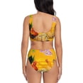 thumbnail image 3 of Honeii The Chicken Family Print Women’s Bikini Set,Two Piece Swimsuit Bathing Suits,Stylish High Elasticity Swimwear for Beach and Pool, 3 of 7
