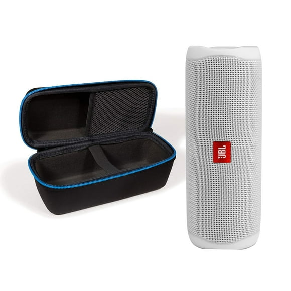 JBL Flip 5 (Blanco) + ¡Paquete con divvi! Estuche rígido protector