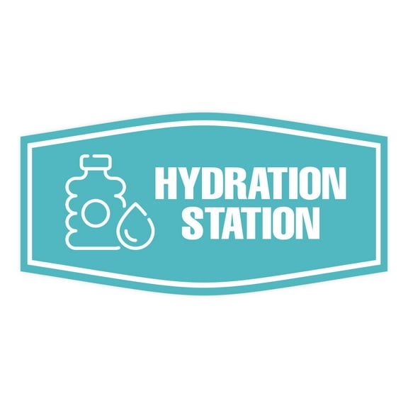 Fancy Plus Hydration Station Wall or Door Sign | Business & Public Signage - Medium