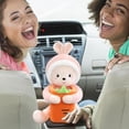 thumbnail image 3 of Animal 2 in 1 Car Tissue Box and Trash Can, Car Armrest Tissue Case, Cute Plush Cartoon Car Trash Bin, Plush Car Tissue Holder, Creative Animal Cartoon Decorative Organizer, 3 of 6