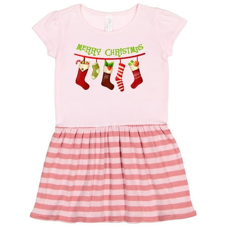 

Inktastic Christmas Stockings Gift Toddler Girl Dress