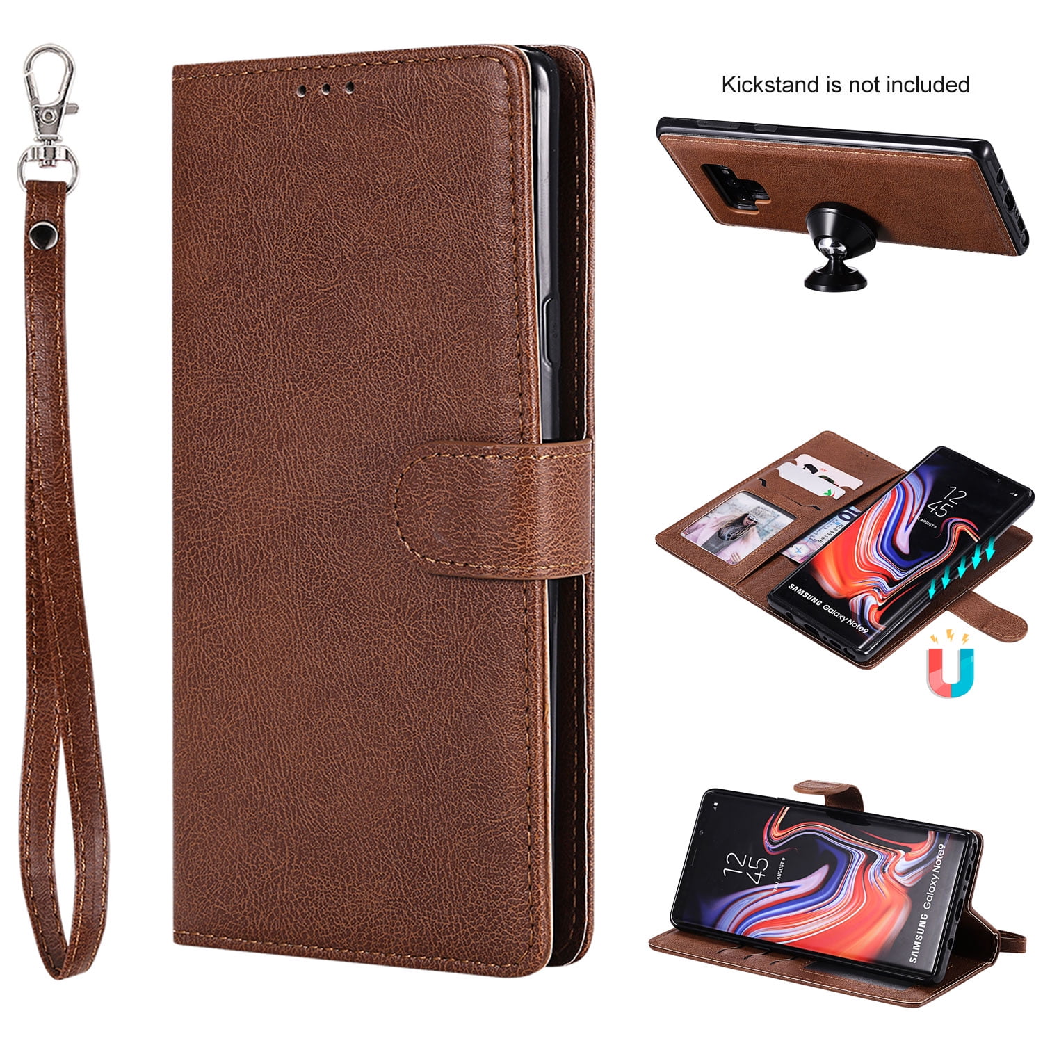 Galaxy Note 9 Case Wallet, Note 9 Case, Allytech Premium Leather Flip Case Cover & Card Slots