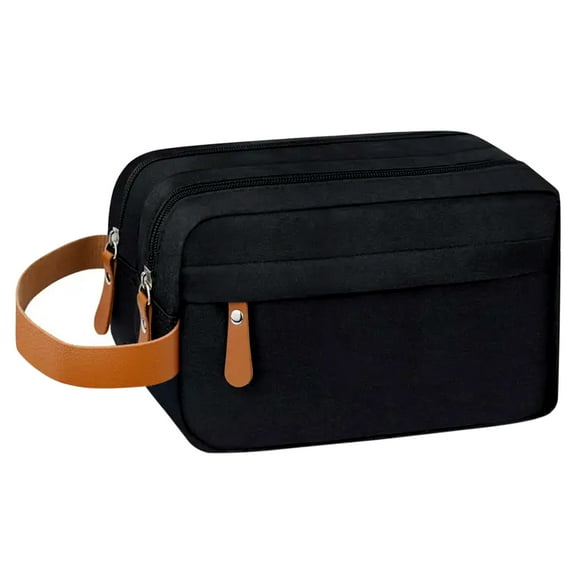 BYXAS Toiletry Bag for Men, Hanging Kit Water Resistant Travel makeup Bag for women, Mens Travel Bag Shaving Bag for Toiletries Accessories 9.8in*5.9*3.9in(Black)