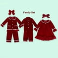thumbnail image 3 of 2023 ropa de dormir para niños, pijamas de Navidad a juego para niños y niñas, pijamas de terciopelo rojo, conjunto de pijamas para niños pequeños, Pijama de invierno, 3 of 4