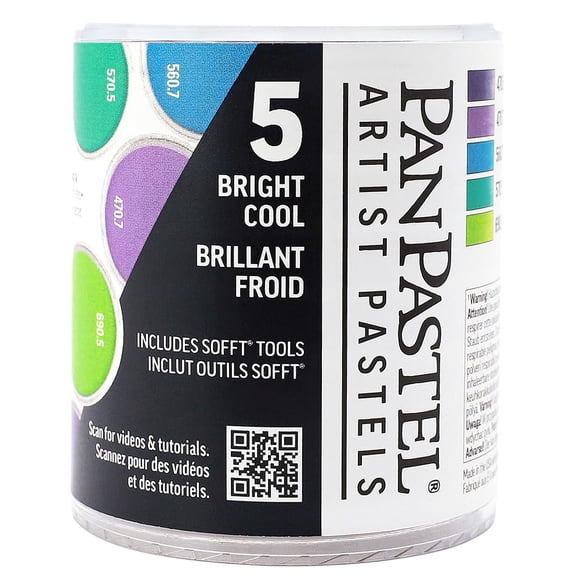 Set de pasteles en pan Artist Pastels PanPastel Bright Cool de 5 colores