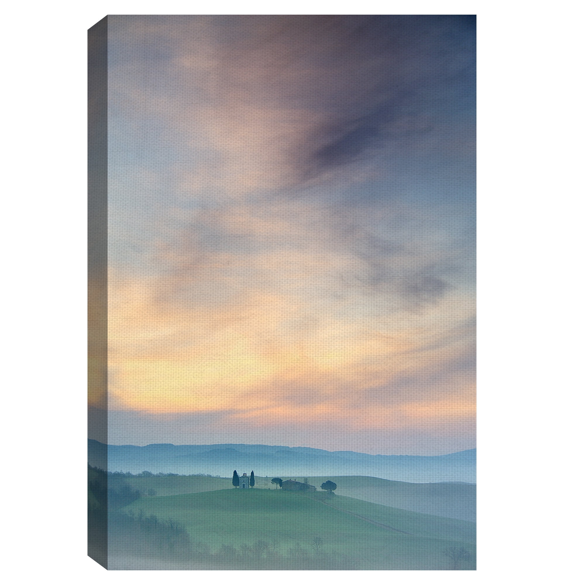 Masterpiece Art Gallery Capella di Vitaleta Misty Landscape By Andy Mumford Canvas Art Print 24" x 36"