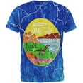 thumbnail image 2 of Montana Vintage Distressed State Flag All Over Mens T Shirt Multi X-LG, 2 of 2