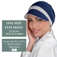 thumbnail image 3 of Alessia (Azul Marino y Blanco) Sombrero de Moda de Lujo Reversible para Mujer / Suave Regalo de Sombrero de Playa, Protección UPF 50+ Sun con Ala / Disponible en 2 Colores / Talla Nica, 3 of 5
