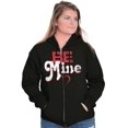 thumbnail image 4 of Be Mine Cute Valentines Day Love Zip Hoodie Sweatshirt Women Brisco Brands S, 4 of 6