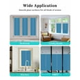 thumbnail image 6 of Window Privacy Film, Wave Blue UV Sun Blocking Window Tint Film Heat Control One Way Blackout Window Film, Pure Blue Solid Color Simple Minimalism Art Non Adhesive Static Cling Sticker 23.6x59 In, 6 of 7