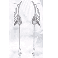 thumbnail image 1 of Aretes Alas De Angel Y Perla Cruzado Arete Trepador Malubero Malu1856, 1 of 3