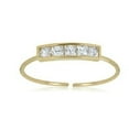 thumbnail image 5 of AVORA 10K Yellow Gold Adjustable Toe Ring with Channel-Set Princess-Cut Simulated Diamond CZ, 5 of 5
