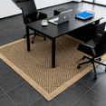 thumbnail image 6 of JERFIT 7x10 Indoor Outdoor Rug, Natural Jute Look Area Rug, Reversible Low Profile Flatweave, Easy Clean Polypropylene, for Patio Deck Poolside Living Room, 6 of 7