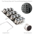 thumbnail image 5 of Set of 12 Magnetic Spice Jars Containers Stainless Steel Round 100ml Circular Spice Tins Spice Storage Containers Box Set Countertop Organization with Lids and Magnetic Base for Cabinet Kitchen, 5 of 12