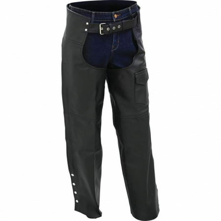 Equitation Chaps - Rocky Mountain Hides Solid Genuine Buffalo Leather Motorcycle Chaps