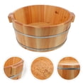 thumbnail image 2 of ColoMX Lavabo de madera para remojo de pies, cubo de spa para pedicura, barril para pedicura, tina de lavado, tina para uso doméstico, al aire libre y de viaje., 2 of 7