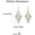 thumbnail image 6 of Boho Acrylic Petal Teardrop Dangle Earrings for Women Silver Gold-Toned Fashion Long Flower Water Drop Dangling Statement Earring Dainty Resin Floral Jewelry for Wedding Holiday, 6 of 12