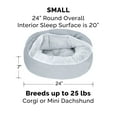 thumbnail image 3 of FurHaven Plush & Performance Linen Hooded Donut Pet Bed for Dogs & Cats - Mist Gray, Small - 24", 3 of 14