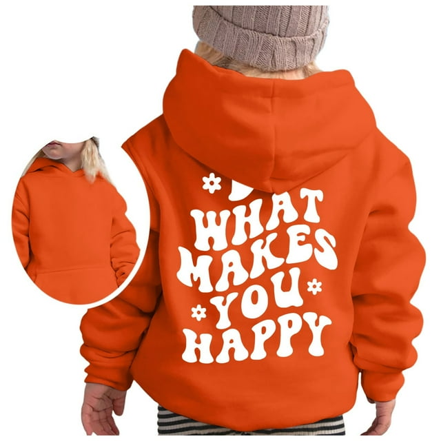 Chandail à Capuchon à Manches Longues pour Fille, Sweat Graphique, Mignon Pull-Over pour Enfants, Vêtements pour Filles