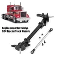 thumbnail image 3 of Riwcyla No Power Steering Axle Kit, 1:14 Scale Metal Front Axle Steering Link Rod Set Replacement for Tamiya Truck Tractor Series Remote Control Car Parts, 3 of 6