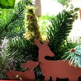thumbnail image 3 of Daiosportswear Vintage Iron Christmas Decor 2 Trees 3 Deer Rustic Garden Ornaments, 28x4x0.4in Outdoor Yard Art, Unique Wildlife Statue, Holiday Seasonal Decor, Rustic Finish, Farmhouse Style, 3 of 5