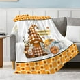thumbnail image 2 of Gnomes Fall Autumn Thanksgiving Blanket Flannel Throw Blanket Ultra Soft Plush Fluffy Bed Blanket for Home Decor - Quilt Blanket All Seasons for Couch Sofa Bed, 60"x80"-Adults/Twin Size, 2 of 6
