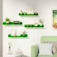 thumbnail image 2 of Acrylic Shelves for Wall Storage, 15" Floating Bookshelves for Kids, Display Shelf Organizer for Bathroom, Bedroom, Living Room, Kitchen, Room Decor, 2 of 6