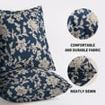 thumbnail image 5 of Vintage Floral Block Print Pillow Covers 16x16 Set of 2 Navy Blue Brown Cream Flower Pattern Rustic Old Style Decorative Throw Pillow Cases Outdoor Farmhouse Decoration for Sofa Couch Bed, 5 of 6