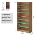 thumbnail image 6 of Fnova 71 Inch Tall Bookcase, Freestanding 9 Tier Bookshelf, Large Open Display Shelf Storage Cabinet for Living Room, Home Office, Library, Bedroom, Brown, 6 of 8