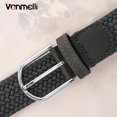 thumbnail image 6 of Women Braided Stretch Belts Elastic Canvas Woven Belts For Jeans Pants, 6 of 7